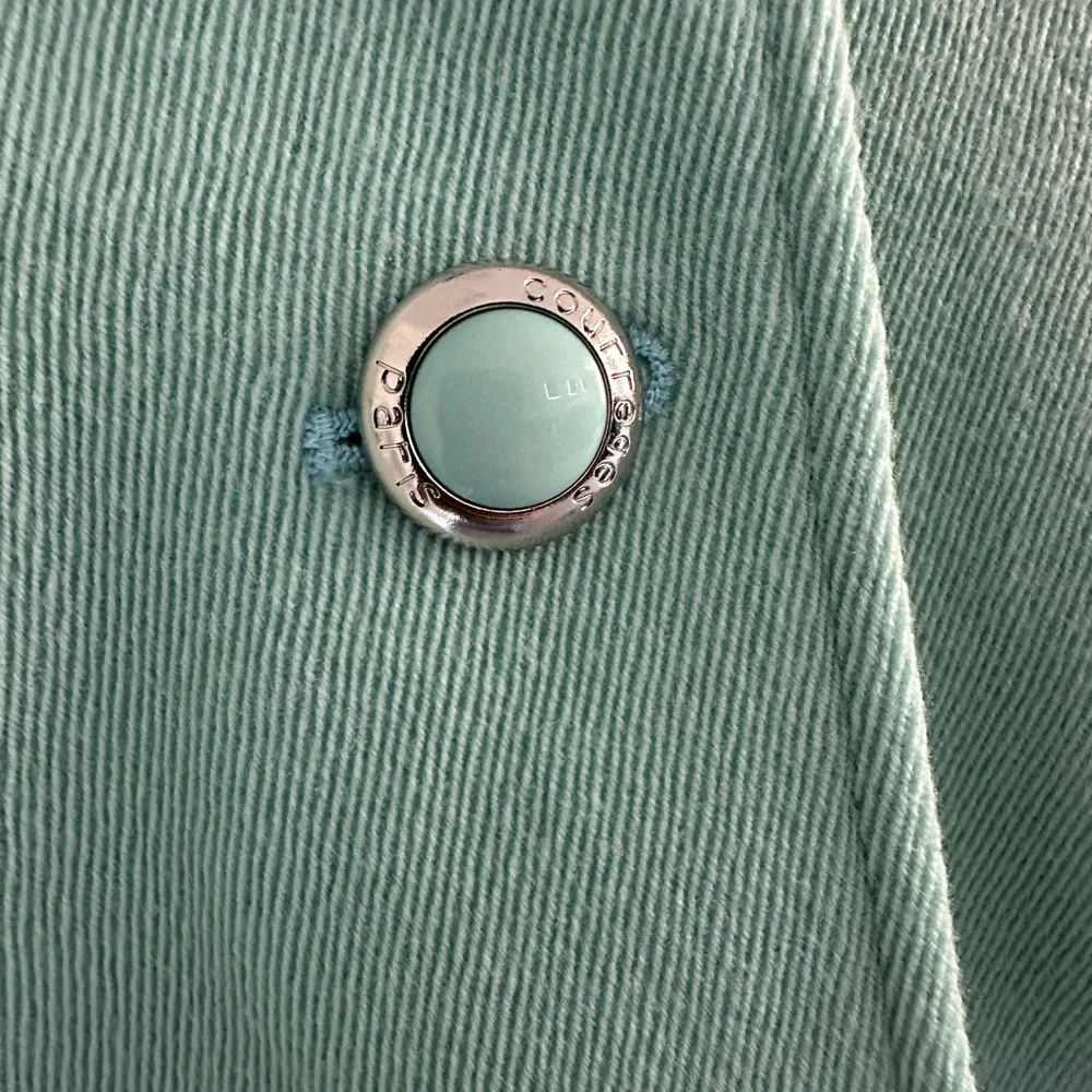 Courreges Mint Green Women's Blazer Jacket with Sliver Buttons - Picture 5 of 9